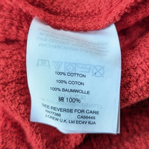 Madewell Texture & Thread Modern Side Tie Top in Red Cotton Size Small - Picture 7 of 9